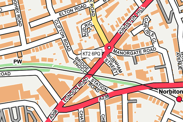 KT2 6PQ map - OS OpenMap – Local (Ordnance Survey) KT2 6PQ map - OS OpenMap – Local (Ordnance Survey)