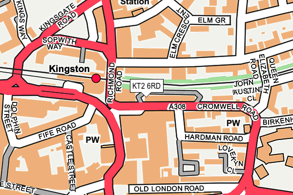 KT2 6RD map - OS OpenMap – Local (Ordnance Survey) KT2 6RD map - OS OpenMap – Local (Ordnance Survey)