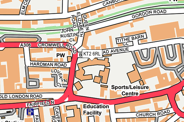 KT2 6RL map - OS OpenMap – Local (Ordnance Survey) KT2 6RL map - OS OpenMap – Local (Ordnance Survey)