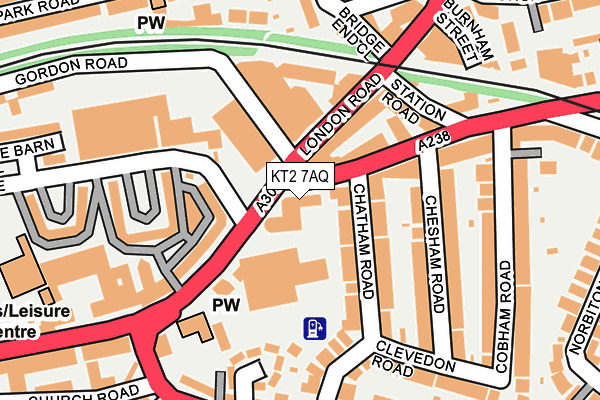 KT2 7AQ map - OS OpenMap – Local (Ordnance Survey) KT2 7AQ map - OS OpenMap – Local (Ordnance Survey)