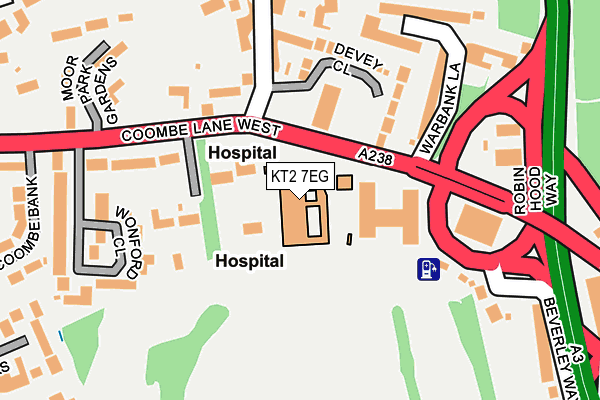 KT2 7EG map - OS OpenMap – Local (Ordnance Survey) KT2 7EG map - OS OpenMap – Local (Ordnance Survey)