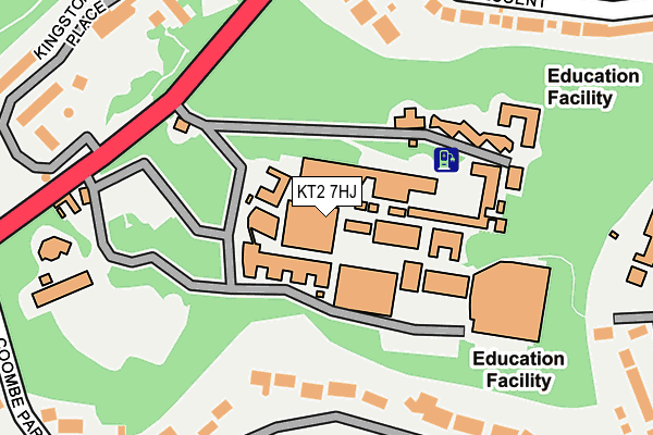 KT2 7HJ map - OS OpenMap – Local (Ordnance Survey) KT2 7HJ map - OS OpenMap – Local (Ordnance Survey)