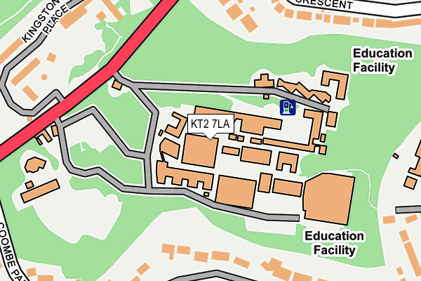 KT2 7LA map - OS OpenMap – Local (Ordnance Survey) KT2 7LA map - OS OpenMap – Local (Ordnance Survey)
