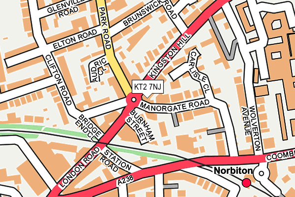 KT2 7NJ map - OS OpenMap – Local (Ordnance Survey) KT2 7NJ map - OS OpenMap – Local (Ordnance Survey)