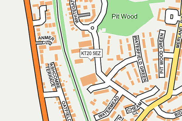 KT20 5EZ map - OS OpenMap – Local (Ordnance Survey) KT20 5EZ map - OS OpenMap – Local (Ordnance Survey)