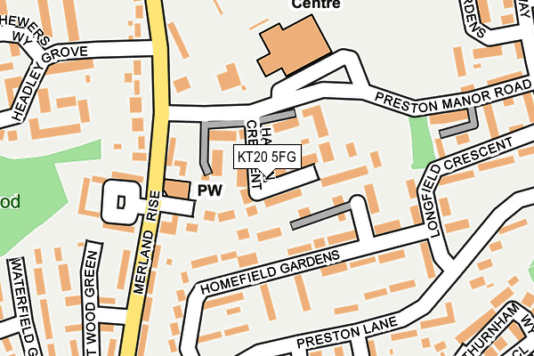 KT20 5FG map - OS OpenMap – Local (Ordnance Survey) KT20 5FG map - OS OpenMap – Local (Ordnance Survey)