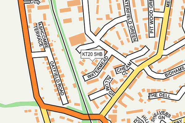 KT20 5HB map - OS OpenMap – Local (Ordnance Survey) KT20 5HB map - OS OpenMap – Local (Ordnance Survey)