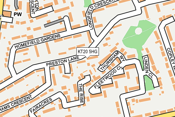 KT20 5HG map - OS OpenMap – Local (Ordnance Survey) KT20 5HG map - OS OpenMap – Local (Ordnance Survey)
