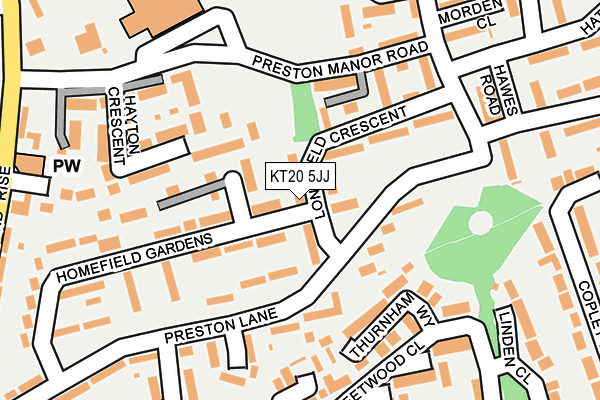 KT20 5JJ map - OS OpenMap – Local (Ordnance Survey) KT20 5JJ map - OS OpenMap – Local (Ordnance Survey)