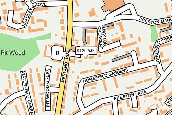 KT20 5JX map - OS OpenMap – Local (Ordnance Survey) KT20 5JX map - OS OpenMap – Local (Ordnance Survey)
