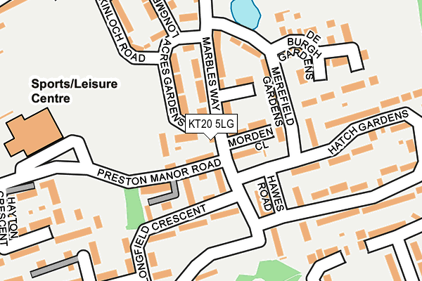 KT20 5LG map - OS OpenMap – Local (Ordnance Survey) KT20 5LG map - OS OpenMap – Local (Ordnance Survey)