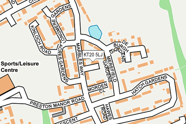 KT20 5LJ map - OS OpenMap – Local (Ordnance Survey) KT20 5LJ map - OS OpenMap – Local (Ordnance Survey)