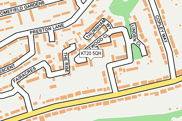 KT20 5QH map - OS OpenMap – Local (Ordnance Survey) KT20 5QH map - OS OpenMap – Local (Ordnance Survey)