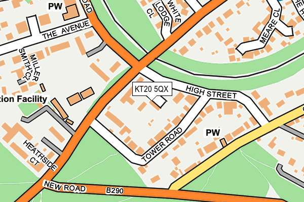 KT20 5QX map - OS OpenMap – Local (Ordnance Survey) KT20 5QX map - OS OpenMap – Local (Ordnance Survey)