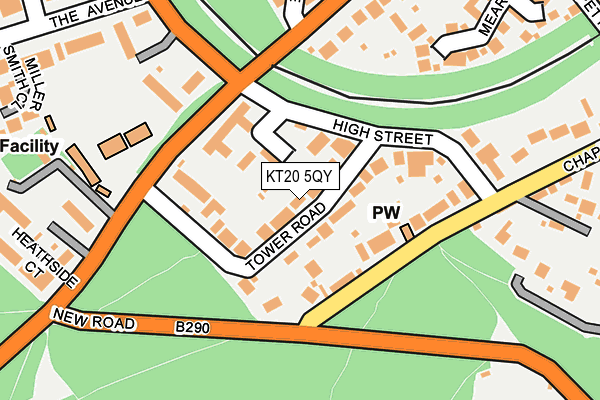 KT20 5QY map - OS OpenMap – Local (Ordnance Survey) KT20 5QY map - OS OpenMap – Local (Ordnance Survey)