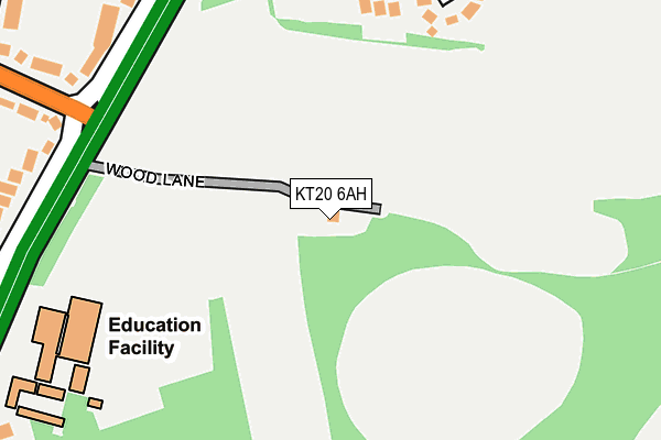 KT20 6AH map - OS OpenMap – Local (Ordnance Survey) KT20 6AH map - OS OpenMap – Local (Ordnance Survey)