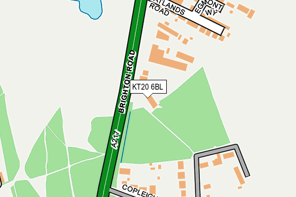 KT20 6BL map - OS OpenMap – Local (Ordnance Survey) KT20 6BL map - OS OpenMap – Local (Ordnance Survey)