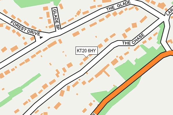KT20 6HY map - OS OpenMap – Local (Ordnance Survey) KT20 6HY map - OS OpenMap – Local (Ordnance Survey)