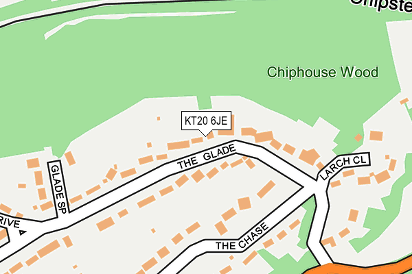 KT20 6JE map - OS OpenMap – Local (Ordnance Survey) KT20 6JE map - OS OpenMap – Local (Ordnance Survey)