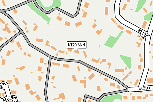 KT20 6NN map - OS OpenMap – Local (Ordnance Survey) KT20 6NN map - OS OpenMap – Local (Ordnance Survey)