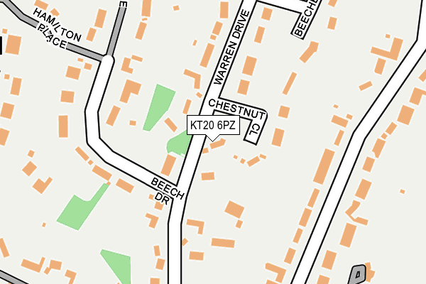 KT20 6PZ map - OS OpenMap – Local (Ordnance Survey) KT20 6PZ map - OS OpenMap – Local (Ordnance Survey)