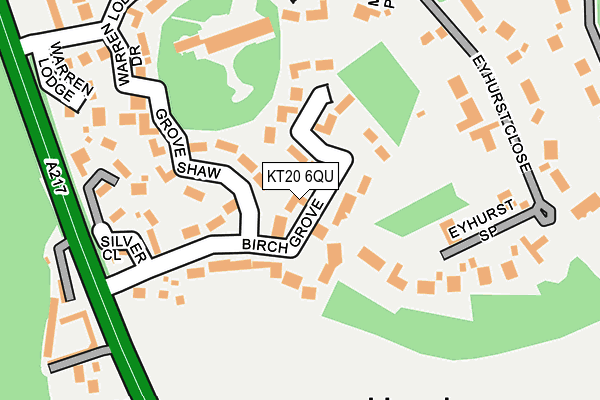 KT20 6QU map - OS OpenMap – Local (Ordnance Survey) KT20 6QU map - OS OpenMap – Local (Ordnance Survey)