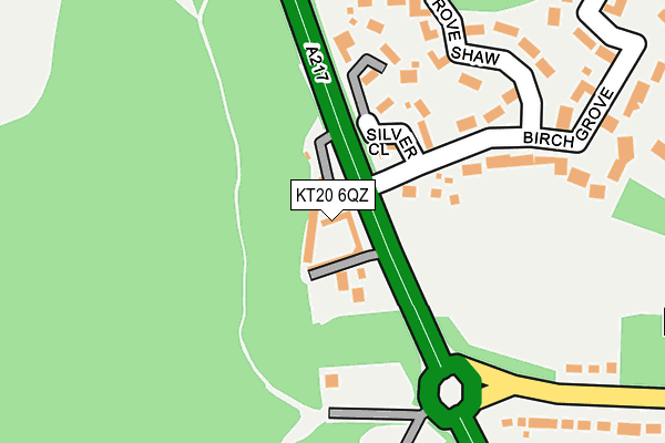 KT20 6QZ map - OS OpenMap – Local (Ordnance Survey) KT20 6QZ map - OS OpenMap – Local (Ordnance Survey)