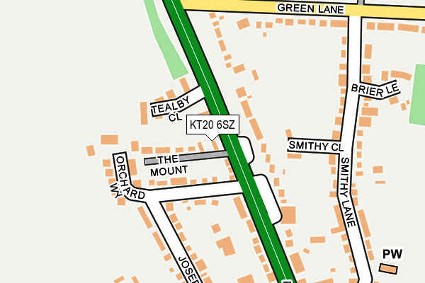 KT20 6SZ map - OS OpenMap – Local (Ordnance Survey) KT20 6SZ map - OS OpenMap – Local (Ordnance Survey)