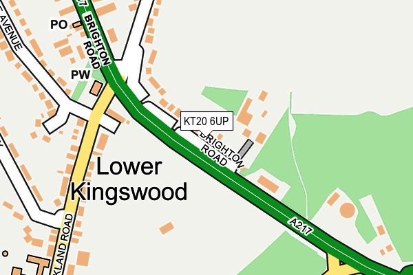 KT20 6UP map - OS OpenMap – Local (Ordnance Survey) KT20 6UP map - OS OpenMap – Local (Ordnance Survey)