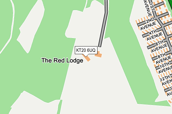 KT20 6UQ map - OS OpenMap – Local (Ordnance Survey)