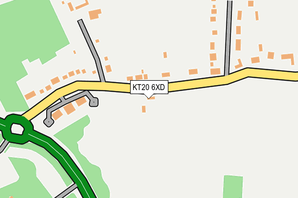 KT20 6XD map - OS OpenMap – Local (Ordnance Survey) KT20 6XD map - OS OpenMap – Local (Ordnance Survey)
