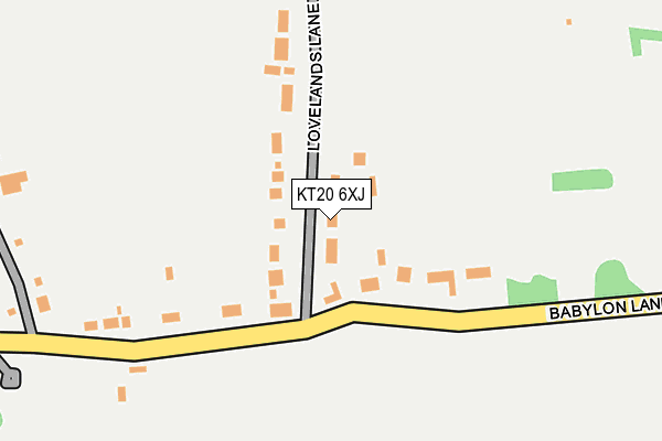 KT20 6XJ map - OS OpenMap – Local (Ordnance Survey) KT20 6XJ map - OS OpenMap – Local (Ordnance Survey)