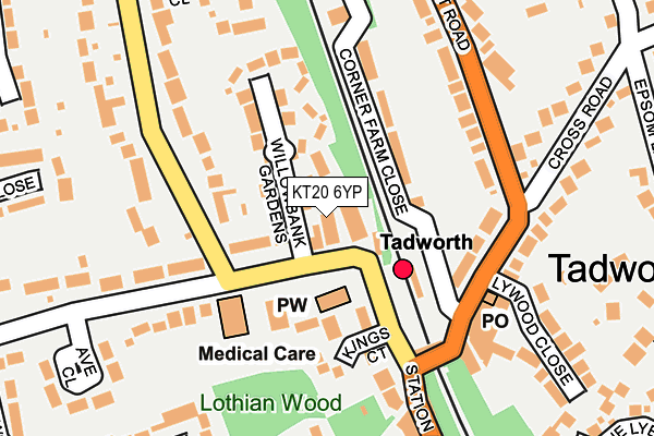 KT20 6YP map - OS OpenMap – Local (Ordnance Survey) KT20 6YP map - OS OpenMap – Local (Ordnance Survey)