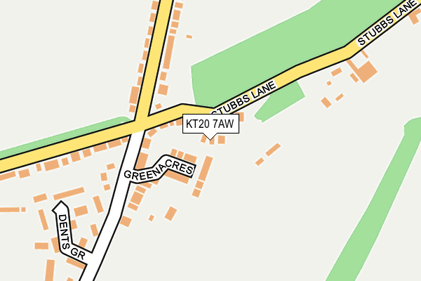 KT20 7AW map - OS OpenMap – Local (Ordnance Survey) KT20 7AW map - OS OpenMap – Local (Ordnance Survey)