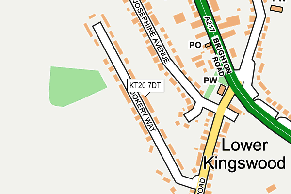 KT20 7DT map - OS OpenMap – Local (Ordnance Survey) KT20 7DT map - OS OpenMap – Local (Ordnance Survey)