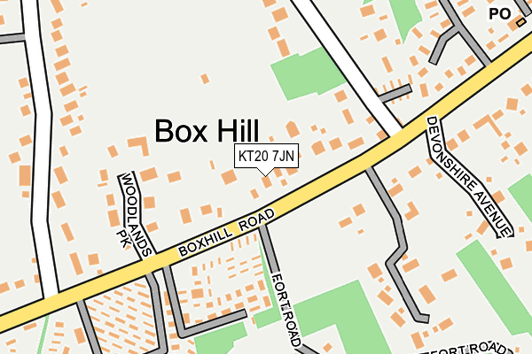 KT20 7JN map - OS OpenMap – Local (Ordnance Survey) KT20 7JN map - OS OpenMap – Local (Ordnance Survey)