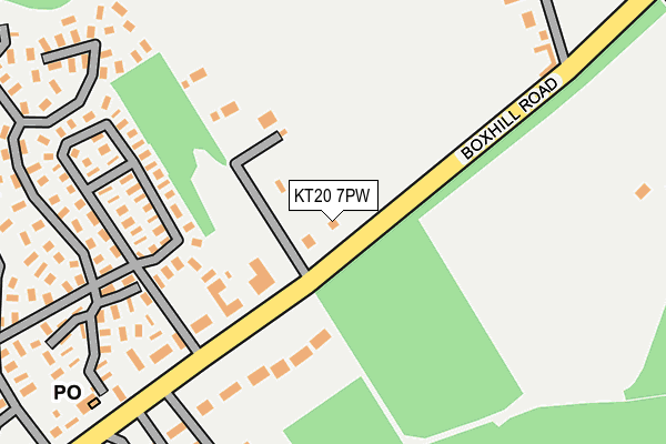 KT20 7PW map - OS OpenMap – Local (Ordnance Survey) KT20 7PW map - OS OpenMap – Local (Ordnance Survey)