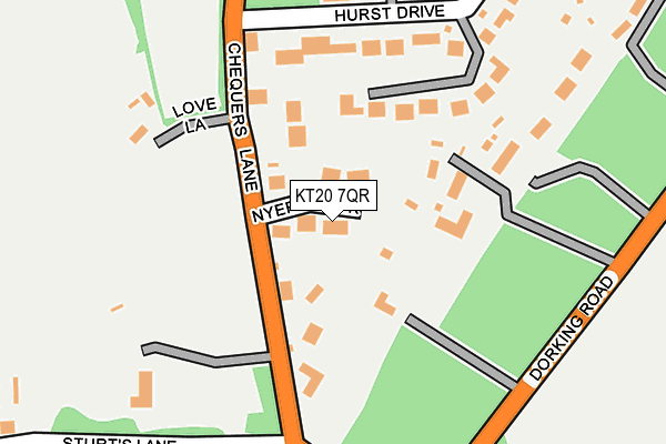 KT20 7QR map - OS OpenMap – Local (Ordnance Survey) KT20 7QR map - OS OpenMap – Local (Ordnance Survey)
