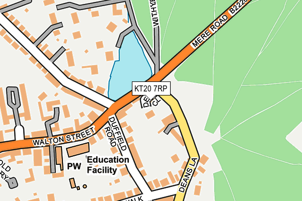 KT20 7RP map - OS OpenMap – Local (Ordnance Survey) KT20 7RP map - OS OpenMap – Local (Ordnance Survey)