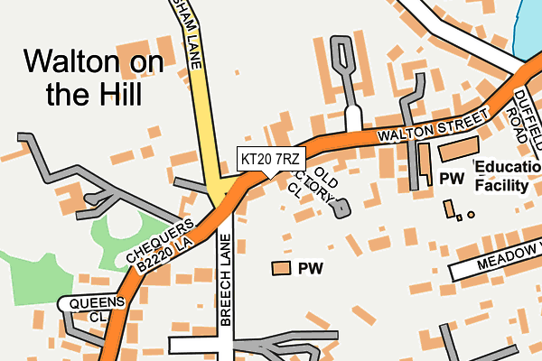 KT20 7RZ map - OS OpenMap – Local (Ordnance Survey) KT20 7RZ map - OS OpenMap – Local (Ordnance Survey)