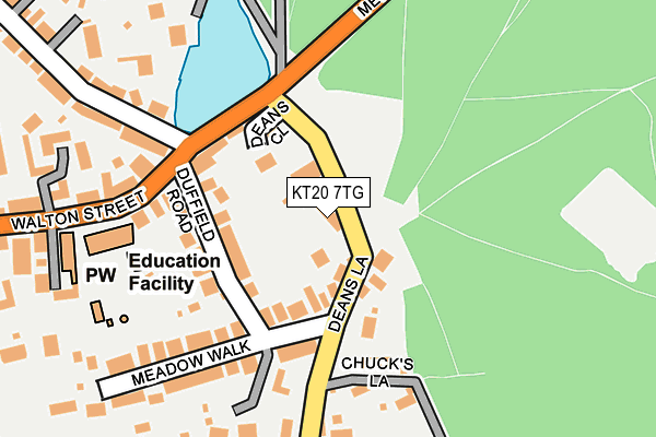 KT20 7TG map - OS OpenMap – Local (Ordnance Survey) KT20 7TG map - OS OpenMap – Local (Ordnance Survey)