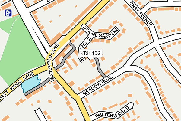KT21 1DG map - OS OpenMap – Local (Ordnance Survey) KT21 1DG map - OS OpenMap – Local (Ordnance Survey)