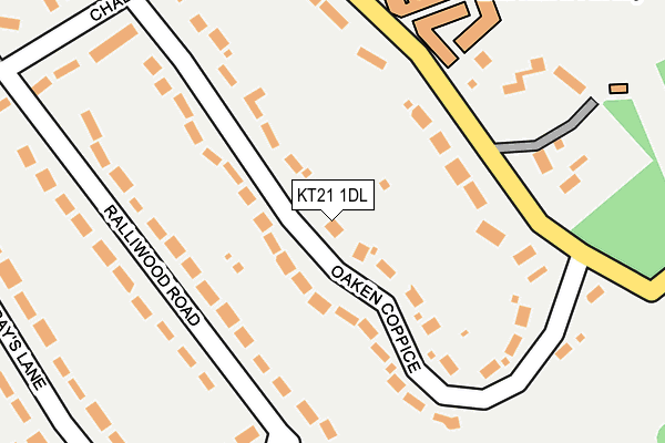 KT21 1DL map - OS OpenMap – Local (Ordnance Survey) KT21 1DL map - OS OpenMap – Local (Ordnance Survey)
