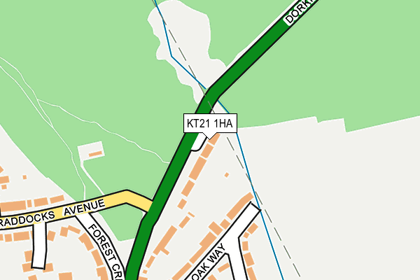 KT21 1HA map - OS OpenMap – Local (Ordnance Survey) KT21 1HA map - OS OpenMap – Local (Ordnance Survey)