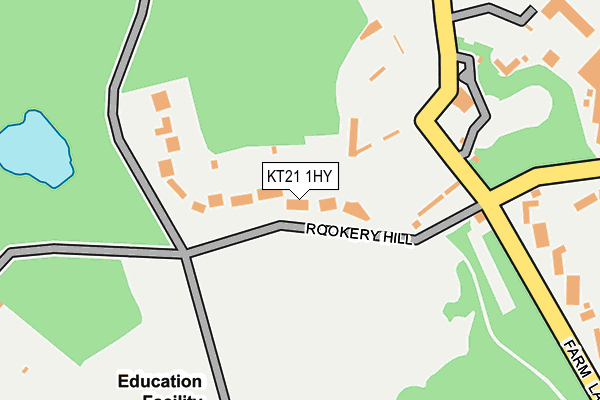 KT21 1HY map - OS OpenMap – Local (Ordnance Survey)