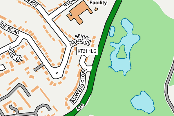 KT21 1LG map - OS OpenMap – Local (Ordnance Survey) KT21 1LG map - OS OpenMap – Local (Ordnance Survey)