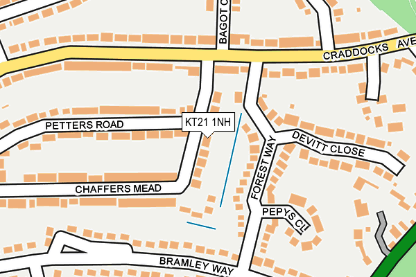 KT21 1NH map - OS OpenMap – Local (Ordnance Survey) KT21 1NH map - OS OpenMap – Local (Ordnance Survey)