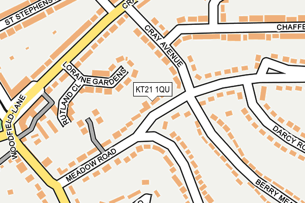 KT21 1QU map - OS OpenMap – Local (Ordnance Survey) KT21 1QU map - OS OpenMap – Local (Ordnance Survey)