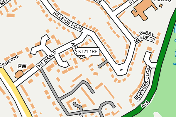 KT21 1RE map - OS OpenMap – Local (Ordnance Survey) KT21 1RE map - OS OpenMap – Local (Ordnance Survey)
