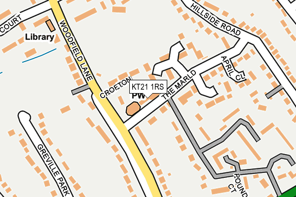 KT21 1RS map - OS OpenMap – Local (Ordnance Survey) KT21 1RS map - OS OpenMap – Local (Ordnance Survey)